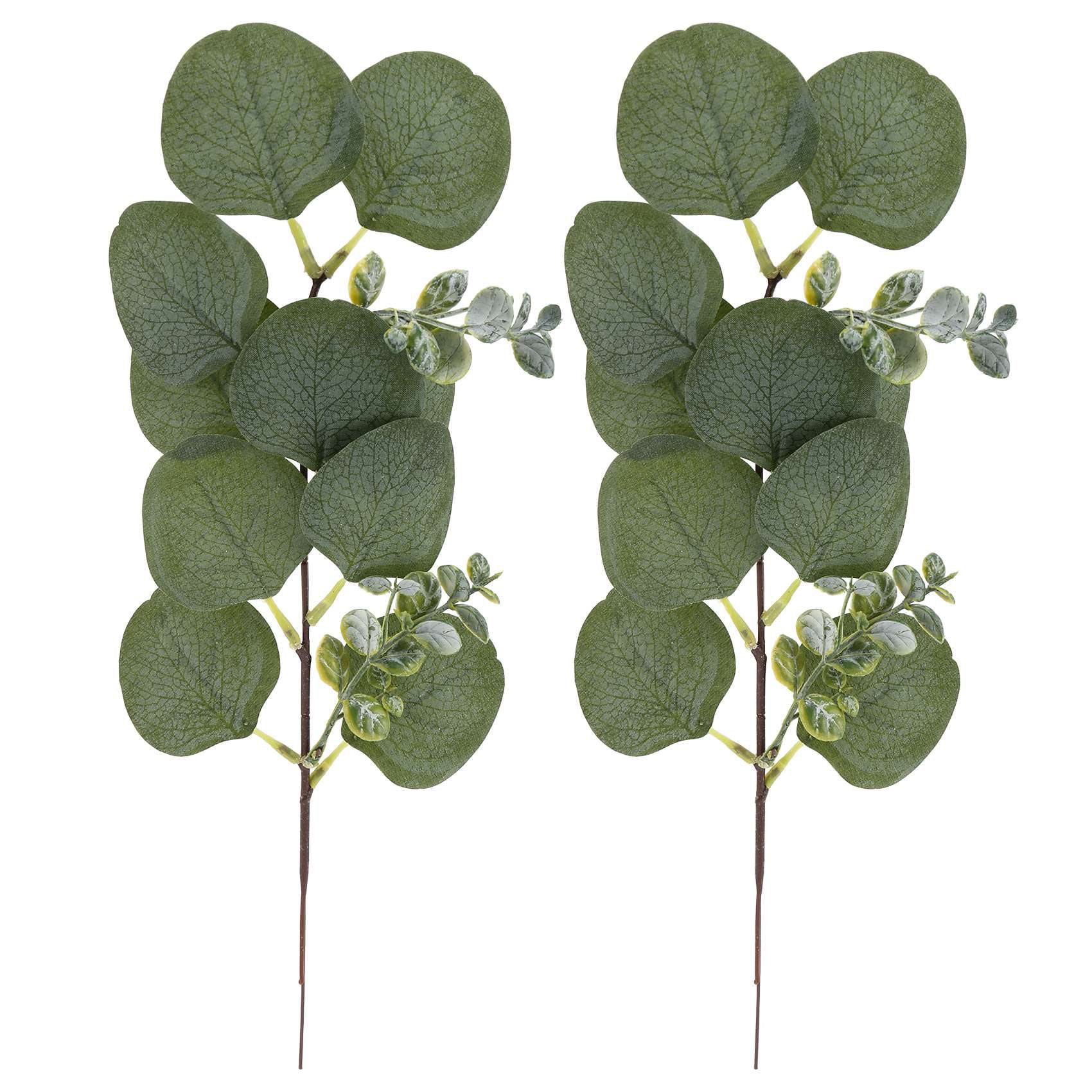 20 Pcs Artificial Silver Greenery Stems Silk Eucalyptus Leaves ...