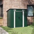 thumbnail image 2 of vidaXL Garden Shed Green Metal, 2 of 5