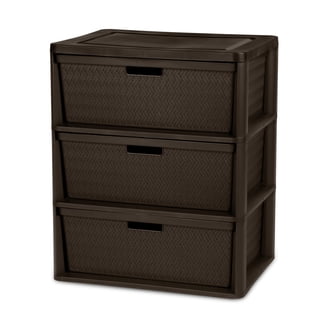 Sterilite Wide 3 Drawer Cart Black - Versatile Plastic Storage Dresser with Rolling Wheels - Walmart.com Sterilite Wide 3 Drawer Cart Black - Versatile Plastic Storage Dresser with Rolling Wheels - Walmart.com