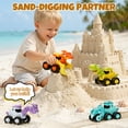 thumbnail image 6 of Toys for 1 2 3 Year Old Boy Girl, Construction Vehicle Dinosaur Toy Cars For Toddlers, Press And Go Toy Cars, Pull Back Cars Baby Toys, 6 of 10