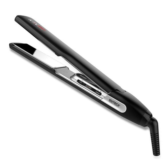 Izutech SLK 450 - Plancha digital de titanio, calor rápido, negro, 1.25 pulgadas