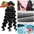 thumbnail image 2 of Ustar Loose Wave Bundles Human Hair - Brazilian Virgin Hair Loose Deep Wave Bundles Human Hair Bundles Weave Hair Human Bundles Natural Black Color (16 16 18), 2 of 5
