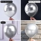thumbnail image 4 of Globos plateados, 70 Globos metálicos de 10 pulgadas Globos metálicos plateados, Globos de látex brillante, 4 of 5