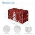 thumbnail image 3 of FUIALDOLG Christmas Snowman Red Tissue Box Cover Rectangle, Waterproof PU Leather Car Tissue Holder Facial Napkin Organizer Fashion Decorative on Table and Bathroom, Office, 3 of 7