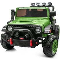 Hikiddo 2-Seater Ride on Car Truck, 24V 4WD Ride on Toy Electric Car for Kids Boys w/Remote, Bluetooth - Green