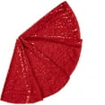 thumbnail image 4 of CY5O5ee Christmas Tree Skirt Red 23.6inch Sequin Xmas Tree Mat Tree Skirt Cover Christmas Decor Party Indoor Holiday Tree Ornaments Family Classic Decorations, 4 of 8