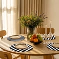 thumbnail image 3 of Round Placemats Black White Vertical Line 15 inch Set of 6 Table Mats for Dining Table Stripe Simple Style Heat Resistant Non-Slip Kitchen & Home Decorative Place Mat Set, 3 of 8
