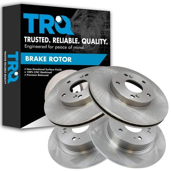 TRQ Front and Rear Brake Rotors Set Fits Select 2005-2017 Honda Accord