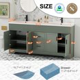 thumbnail image 4 of Eclife 72" Freestanding Double Sink Bathroom Vanity Set with Resin Top, Hand-Painted, EPA Certificate, 4 of 8