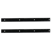 2 Pack Heavy Duty Aluminum 4ft L-Track Trailer Tie Down Rail for Enclosed, Utility Trailers, Cargo Vans, Truck Beds, Securing Motorcycles, ATVs, Dirt Bikes - 2,225 lbs BS - Black