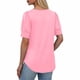 thumbnail image 5 of Ounisa Womens 2025 Summer Sweater Top Short Sleeve Blouses Dressy Casual Shirts Business Tops Cute Vacation Tunic, 5 of 7