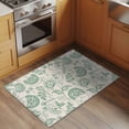 thumbnail image 3 of Retro Pastoral Washable Area Rug 2 x 3 ft Light Green Flowers Linen Background Farmhouse , Soft Non Slip Rugs Stain Repellent Indoor Felt Carpet for Living Dining Room Bedroom Home Office, 3 of 9