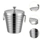 thumbnail image 3 of Cubo de hielo de metal, cubo de enfriamiento, contenedor de botellas de cerveza para bebidas, cubo de hielo de cerveza para banquete, restaurante, 2L, 3 of 7