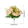 thumbnail image 3 of Rosas Artificiales De Plástico Ramo de rosas artificiales de 7 puntas en oro rosa. Rosas artificiales de 7 puntas para decoración del hogar, bodas, fiestas y decoración de interiores. JASKFLY, 3 of 9