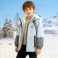 thumbnail image 5 of Boys Winter Fleece Lined Jacket Warm Thickened Padded Coat Windproof Thermal Outerwear For Children Cold Weather, 5 of 5