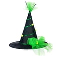 thumbnail image 3 of WCJM Witch Hat Women Sun Hats for Womens Halloween Green Blue Sequin Witch Hat Costumes Accessory, 3 of 3