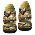 thumbnail image 6 of ZIATUBLE Sunflower Cock Car Seat Covers Sets 2 Pcs Stretchy Car Bucket Seats Protector Auto Bucket Seat Cover Car Accessories for Interior Decor Stylish Front Cushion Covers for Trucks Van SUV, 6 of 7