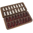 thumbnail image 1 of Juego de Mesa Familiar Ajedrez con Personajes de Resina Antiguos Blanco y Marrón, 1 of 9