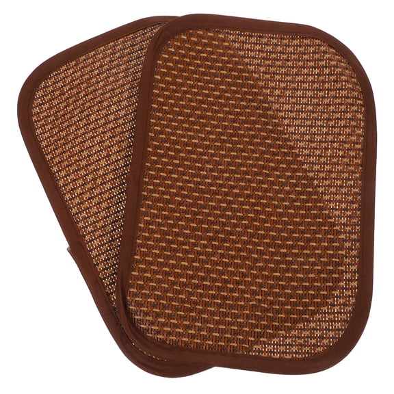 KONTONTY 2- Grass Mats for Bunnies Chewing and Sleeping, Natural Rattan Light Brown Pet Accessories