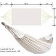 thumbnail image 2 of MDHAND Camping Hammock,2-Person Cotton Hammock with Carry Bag,Best Hammock For Camping,Travel,Support 600lbs,Beach,Home Bedroom Bed Swing(White), 2 of 10