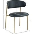 thumbnail image 3 of Meridian Furniture Lupita Black Vegan Leather Dining Chair (Set of 2), 3 of 8