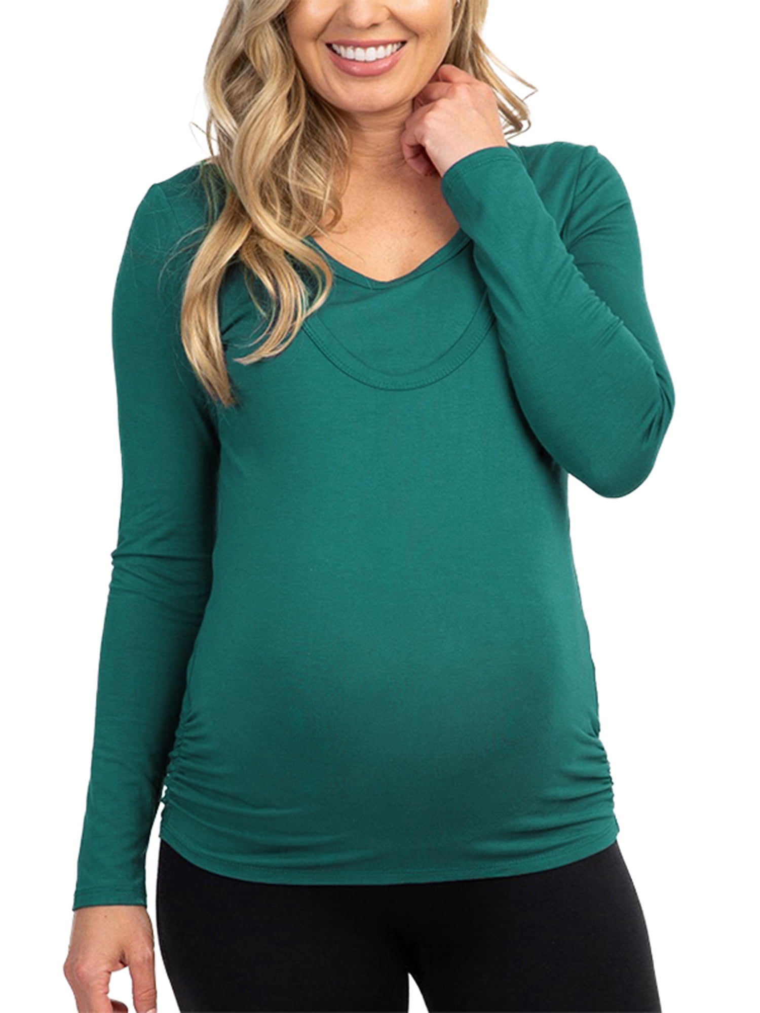 Women Pregnant Nusring Maternity Casual Gradient Long Sleeve Top Blouse Pullover 