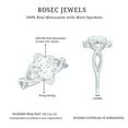 thumbnail image 5 of Rosec Jewels Certified Moissanite Flower Engagement Ring - D-VS1 Quality Certified Moissanite Ring for Women, 18K White Gold, US 10.50, 5 of 9