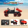 thumbnail image 6 of LUIBAS 24V 4WD 2-Seater Kids Ride on Car with Remote Control, Battery Powered Ride On Truck Electric Vehicle Toys for Boys Girls, 6 Wheels Dump Truck w/Electric Dump Bed, Red, 6 of 7