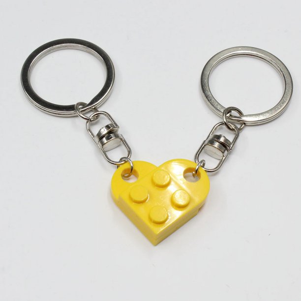 Rompecabezas personalizado llavero creativo bloques divididos empalmables amantes amor llavero