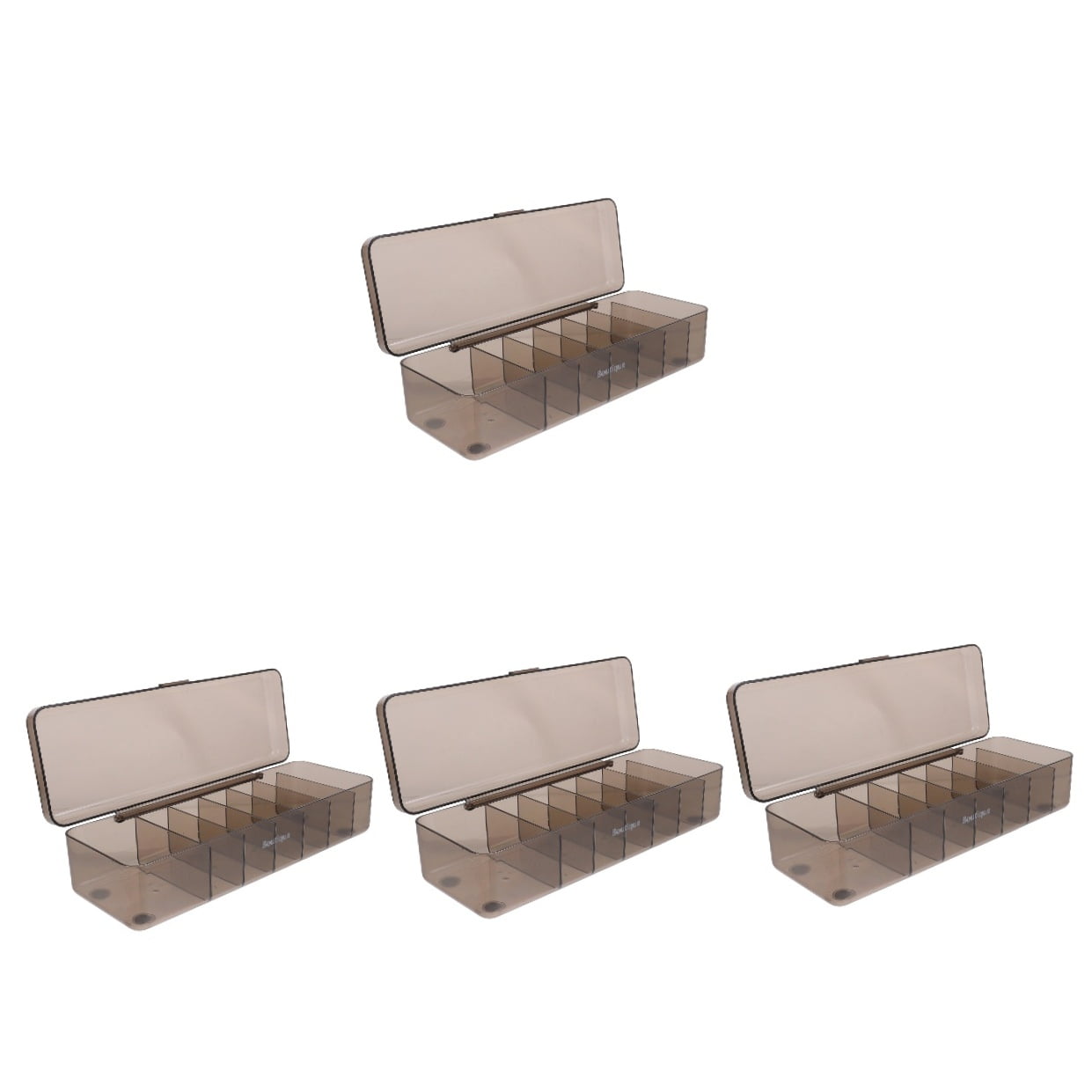 unbranded 4pcs Cable Management Box Electronics Organizer Bin 7-slot Cord Organizer Case