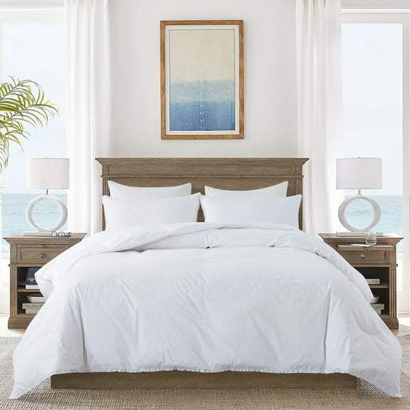 Ruffle Down Comforter - King - White
