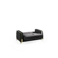thumbnail image 4 of Lust Modern Style Loveseat Made with Wood & Under-seat Storage in Black, 4 of 7