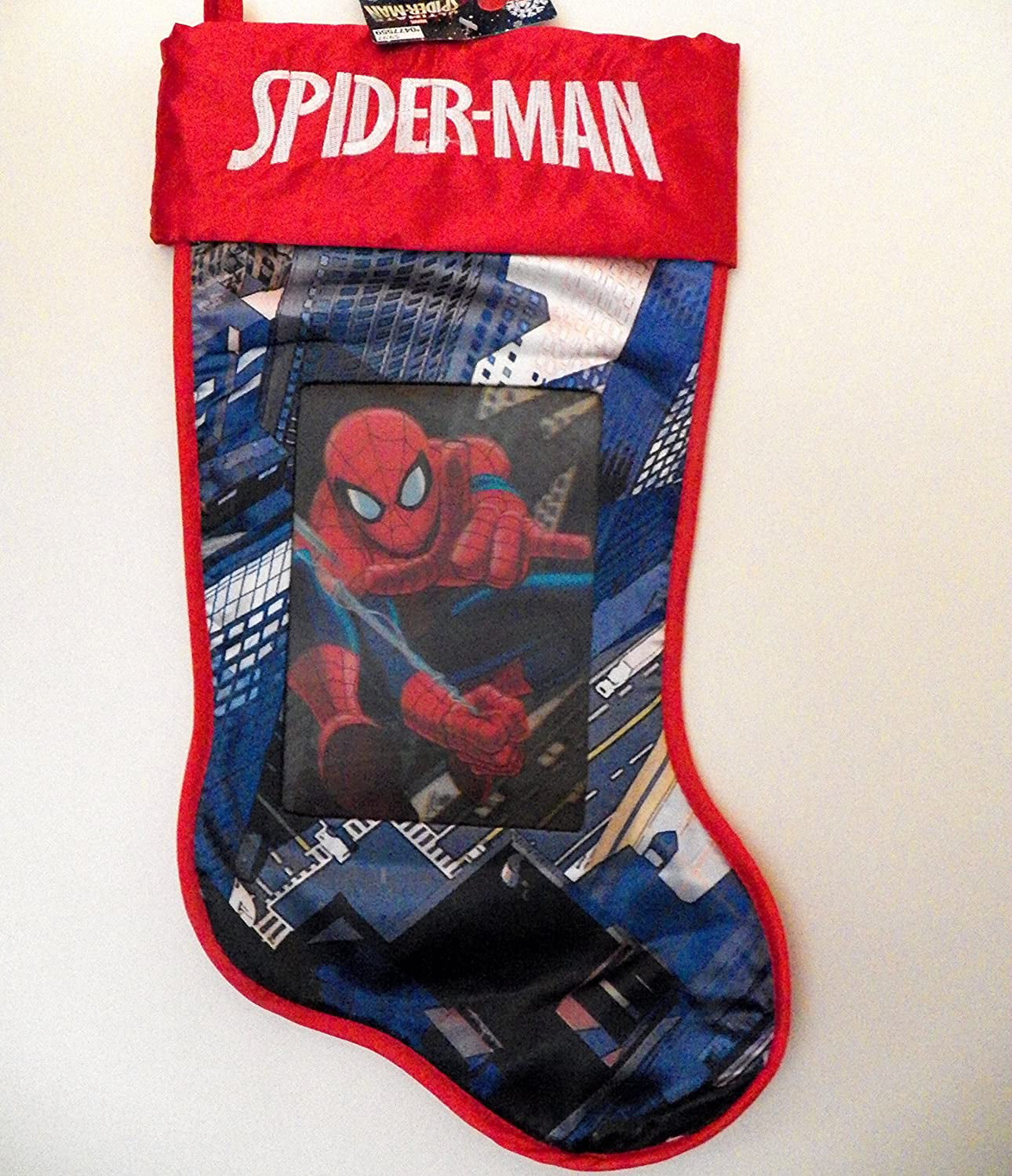 Marvel Spiderman Broadway Christmas 18" Stocking 7" Removable Puppet NEW 