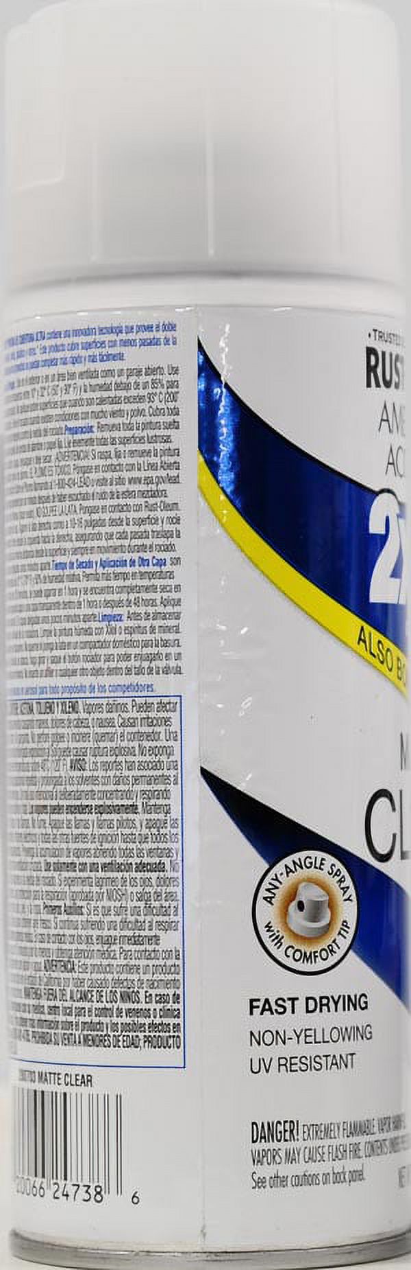 Rust-Oleum American Accents Ultra Cover 2X Matte Spray Paint & Primer, Clear, 12 Oz.