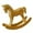 Gold, variant on Rocking Horse Collectible Figurine Tabletop Art Sculpture Wooden Material Centerpiece Shelf Office Living Room