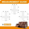 thumbnail image 5 of Lavish Cover 100% Waterproof Recliner Sofa Cover, 3 Pieces Non-Slip Recliner Couch Slipcovers, Washable Furniture Protector with Pockets & Elastic Straps for Kids Pets, 3 Seaters, Khaki, 5 of 10
