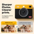 thumbnail image 6 of KODAK Mini Shot 3 Retro 4PASS 2-in-1 Instant Camera and Photo Printer (3x3 inches) + 8 Sheets, Yellow, 6 of 10