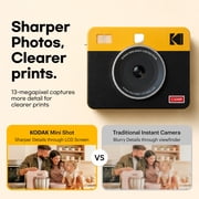 KODAK Mini Shot 3 Retro 4PASS 2-in-1 Instant Camera and Photo Printer (3x3 inches) + 38 Sheets Bundle, Yellow