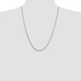 thumbnail image 5 of 925 Sterling Silver 2.5mm Round Spiga Wheat Link Chain Necklace, 5 of 6
