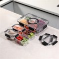 thumbnail image 4 of Divided Serving Tray with Lid and Handle Portable Snackle Box Charcuterie Container Airtight Snack Box for Picnic Entertaining Party C, 4 of 6