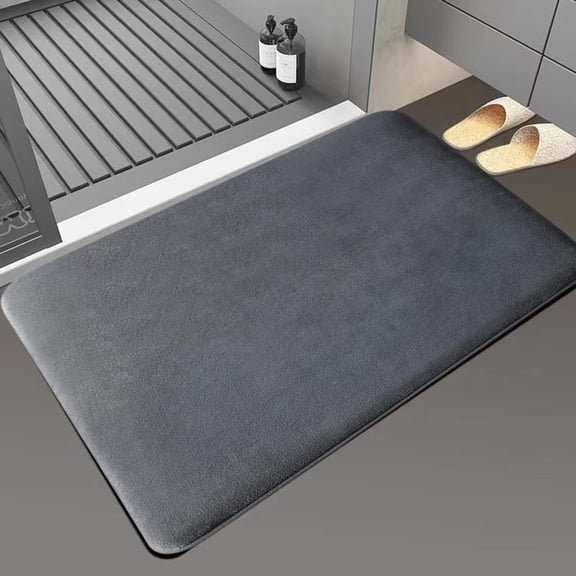 VALSEEL Door Mat Indoor Entrance Coral Velvet Solid Color Floor Mat-bathroom Living Room Entrance Water Absorbing And Non Slip Mat- Bedroom Floor Mat-carpet