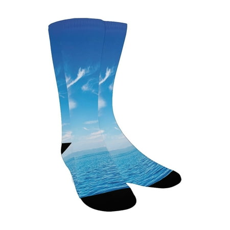 

Ocean Island Decor Collection Small Island in Trat Archipelago Thailand Reef Rock Diving Trip Sunny Custom Socks for Women