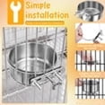 thumbnail image 5 of ACDANC 2 Pcs Dog Crate Water Bowl No Spill Cage Food Bowl Stainless Steel Feeding Dish Hanging Crate Dog Bowl Mountable Dog Kennel Water Bowl for Kennel Cage Crates, 5 of 7