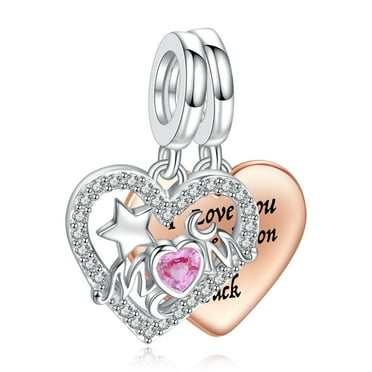Birthstone Charm EHEG S Love Heart Openwork Bead Charm For Women August Peridot Birthstone Jewelry