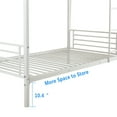 thumbnail image 2 of Ktaxon Twin Over Twin Metal Bunk Bed with Ladder, 13-Inch Guardrails, No Box Spring Needed, Space-Saving, White, 2 of 7