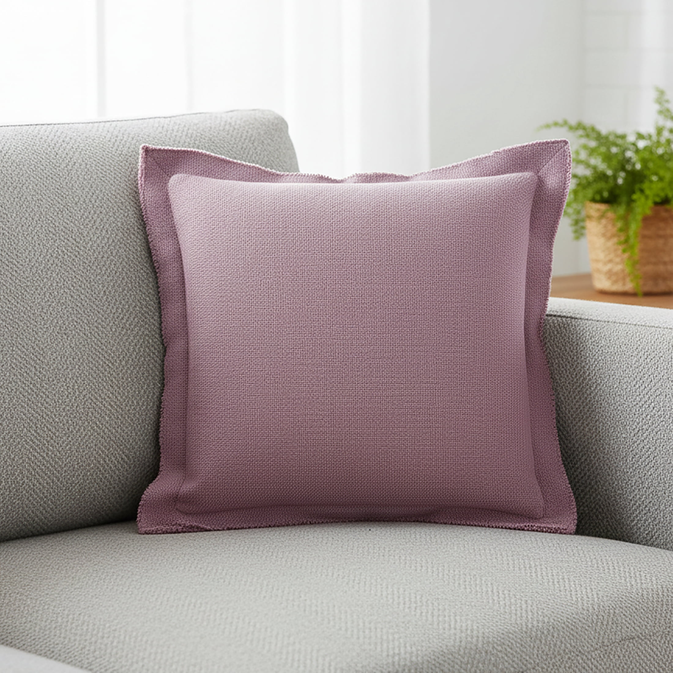 Better Homes & Gardens 20" x 20" Blake Bi-Flange Throw Pillow Cover, Violet Gem
