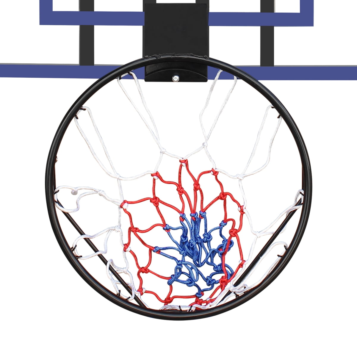Wall-mounted basketball hoop, 45 x 29 inches shatterproof back, folding hoop, durable hp, 45 x 29 inches shatterproof back, folding hoop, durable hoop and all-weather mesh for indoor and outdoor use