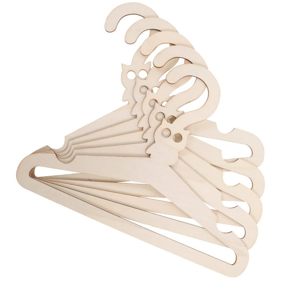 5 Pcs Wooden Hanger Hanging Room The Animal Clothes Racks Animals Newborn