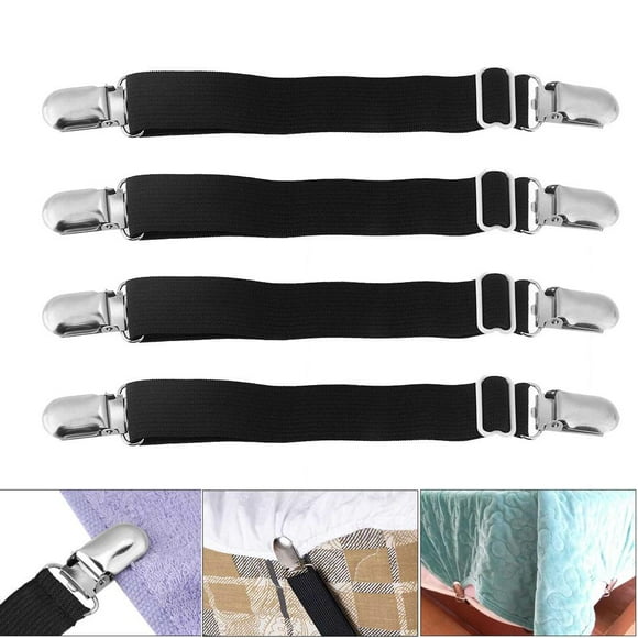 Rdeghly Bed Sheet Clip, Bed Sheet Holder,4Pcs/lot Adjustable Bed Sheet Clip Fasteners Straps Elastic Holder Fixing Clamp