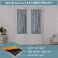thumbnail image 4 of Lapalife French Door Curtains, 24 x 40 inch Rod Pocket Thermal Blackout Door Curtains Privacy for Doors with Glass Window, Gray, 1 Panel, 4 of 8